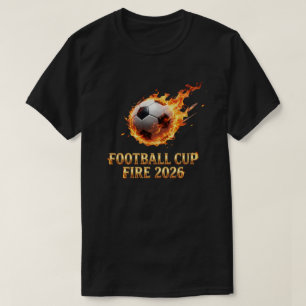 Camiseta Copa Mundial de Fútbol Fuego 2026 Balón de Fútbol