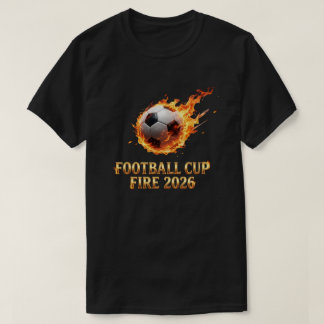 Camiseta Copa Mundial de Fútbol Fuego 2026 Balón de Fútbol