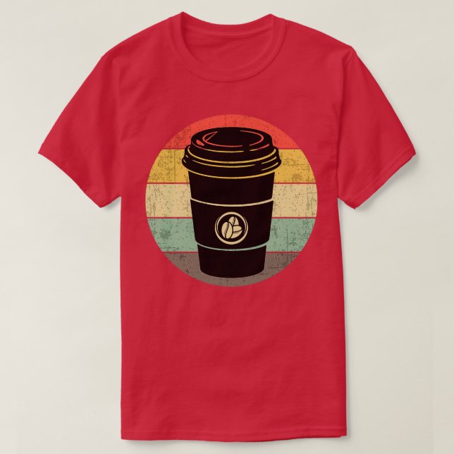 Camiseta Copa Retro de Café para cualquier amante del café  (Diseño del anverso)