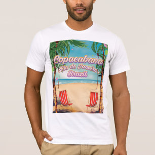 Camiseta Copacabana, poster de playa de viajes de Río de Ja