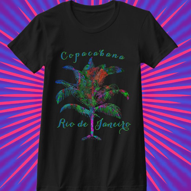 Camiseta Copacabana Río de Janeiro Árbol de palmas tropical (Subido por el creador)