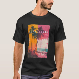 Camiseta Copacabana Río de Janeiro Brasil Retro Beach Sunse