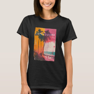 Camiseta Copacabana Río de Janeiro Brasil Retro Beach Sunse