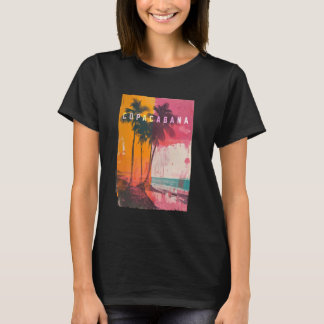Camiseta Copacabana Río de Janeiro Brasil Retro Beach Sunse