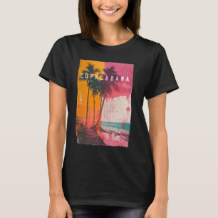 Camiseta Copacabana Río de Janeiro Brasil Retro Beach Sunse
