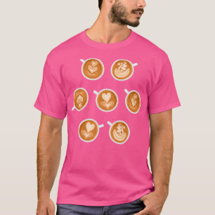 Camiseta Copas de arte de café en verde azulado