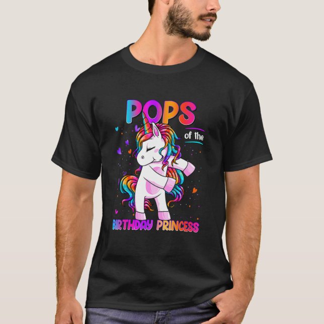 Camiseta Copas de la princesa de cumpleaños Chica Dabbing U (Anverso)
