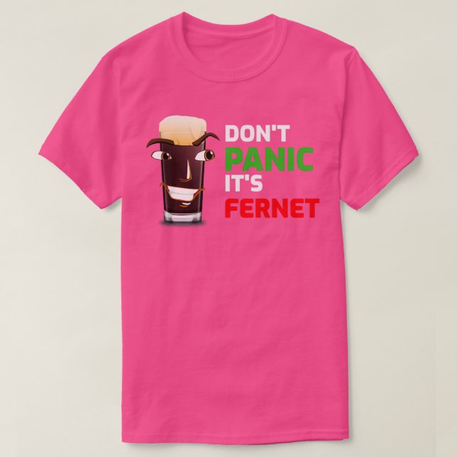 Camiseta Copas de No aterrorizar a su Fernet (Diseño del anverso)