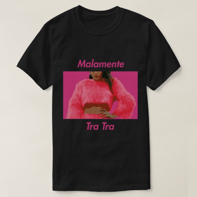 Camiseta Copas de Rosalia Malamente Pink (Diseño del anverso)
