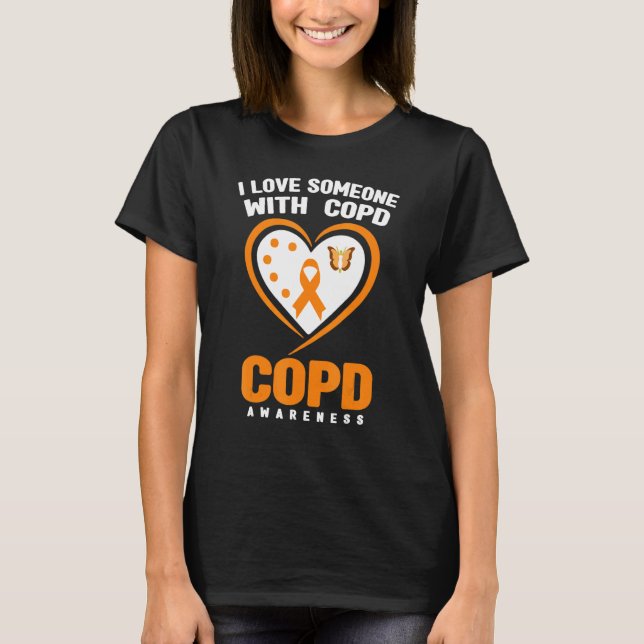 Camiseta COPD Awareness   I Love Someone With COPD Awarenes (Anverso)