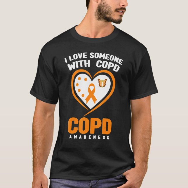 Camiseta COPD Awareness   I Love Someone With COPD Awarenes (Anverso)