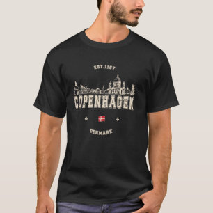 Camiseta Copenhague Antiguo Viaje Dinamarca Tour Copenhague