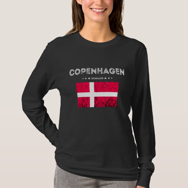 Camiseta Copenhague Dinamarca Bandera Dannebrog Kobe Danés (Anverso)