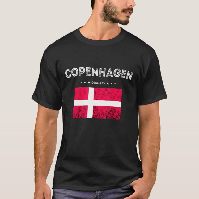 Camiseta Copenhague Dinamarca Bandera Dannebrog Kobe Danés (Anverso)
