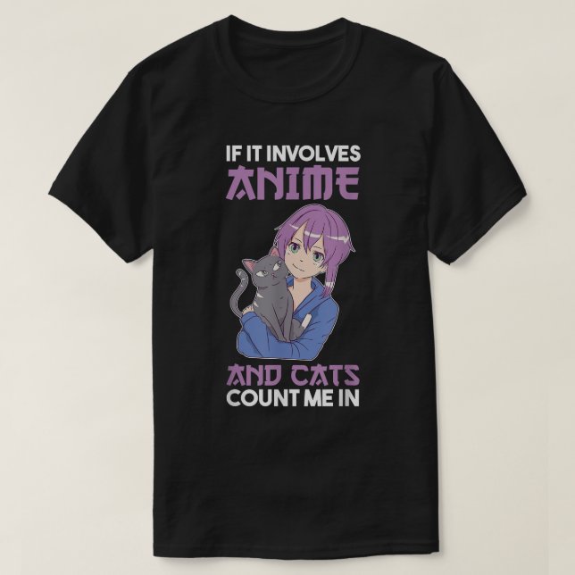 Camiseta Copia de Cats Anime T-Shirt (Diseño del anverso)