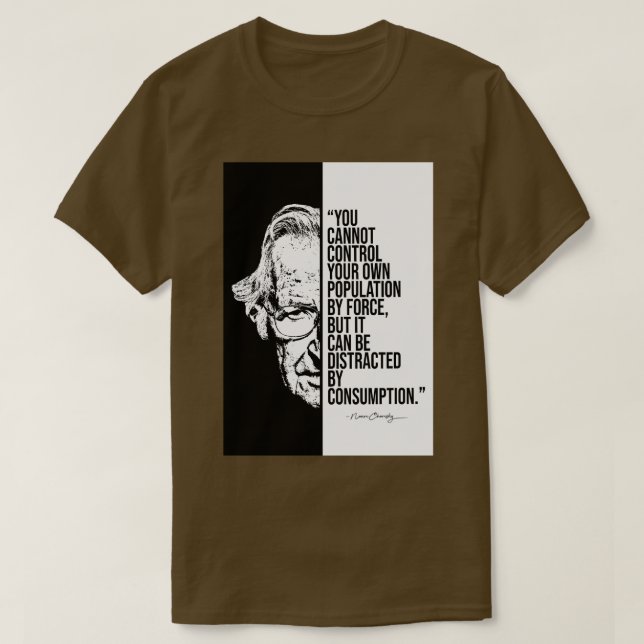 Camiseta Copia de la cita de Noam Chomsky (Diseño del anverso)