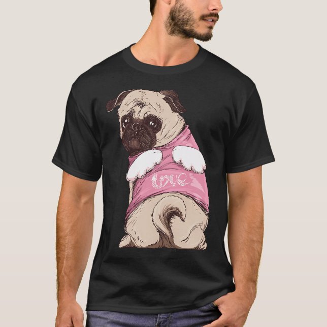 Camiseta Copia de Pug Ángel Adorable (Anverso)