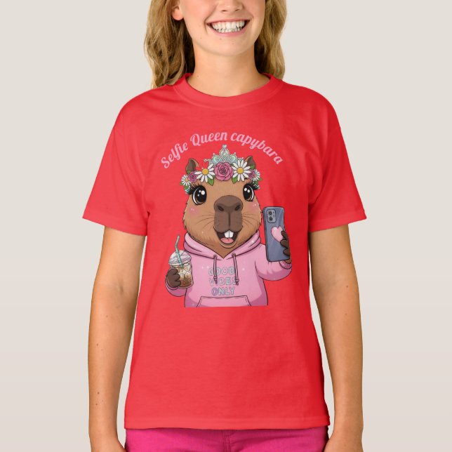 Camiseta Copia de té, sólo el capibara de buenos vibracione (Anverso)