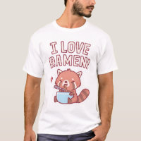 Copia del Panda Rojo Cute que amo a Ramen