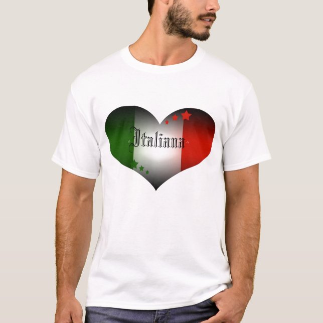 Camiseta copia italiana del corazón, Italiana (Anverso)