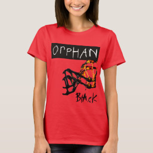 Camiseta Copia negra huérfana Sarah reproducida