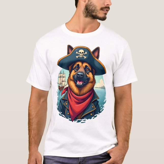 Camiseta Copia Pirata de Perro Pastor Alemán (Anverso)