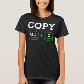 Camiseta Copiar Pegar Ctrl + c Familia Correspondiente a la