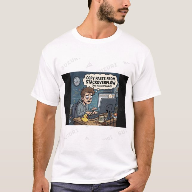 Camiseta Copiar y Pegar de StackOverflow - Programa Diverti (Anverso)
