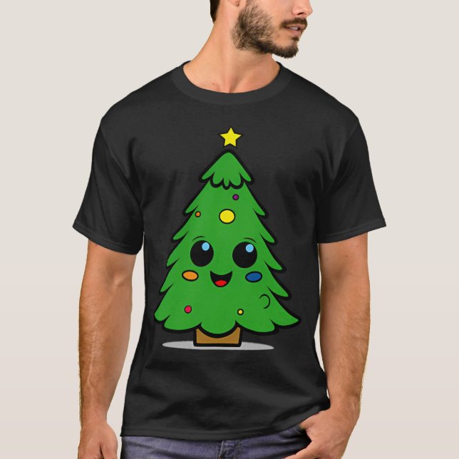 Camiseta Copie De Cute Y Sonriente Árbol De Navidad (Anverso)