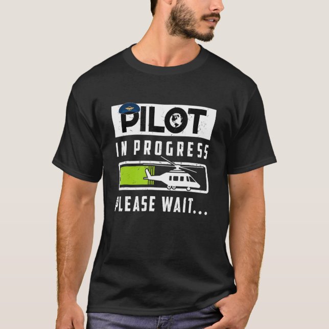 Camiseta Copilot Pilot En Curso En El Futuro Del Avión Pilo (Anverso)