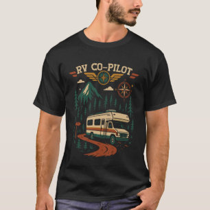 Camiseta Copiloto de autocaravana de camping retro