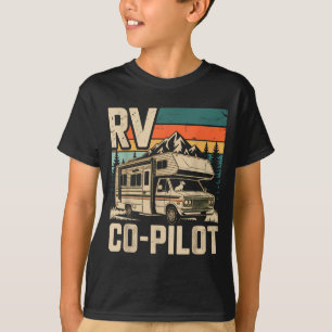 Camiseta Copiloto de RV puesta de sol escénica de camping d