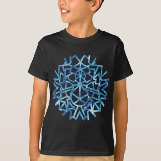 Camiseta Copo de nieve azul del muñeco de nieve