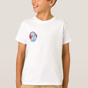 Camiseta Copo de Nieve Azul Tembloroso con Muffetas Rojas p