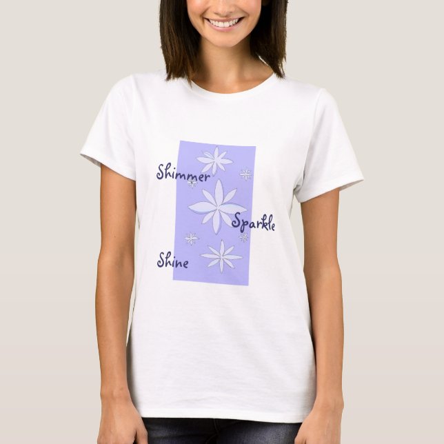 Camiseta Copo de Nieve Brillante y Reluciente (Anverso)