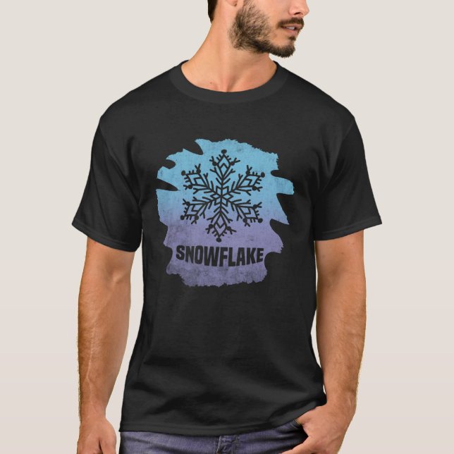 Camiseta Copo de nieve con copo de nieve y copo de nieve (Anverso)