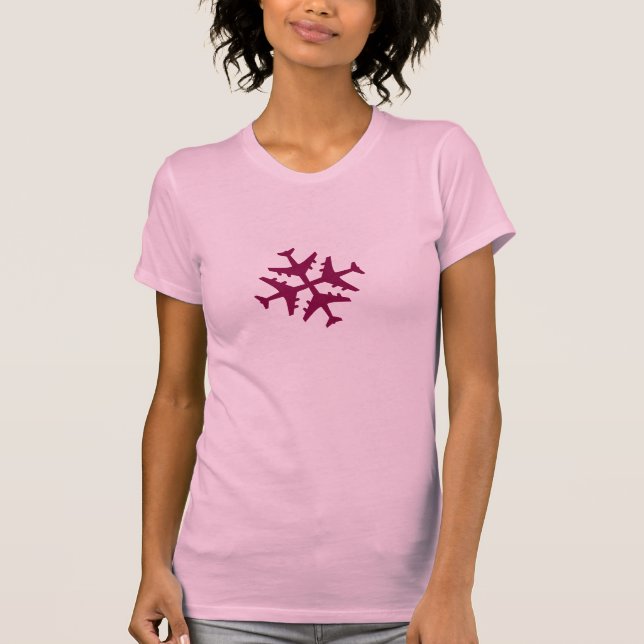 Camiseta Copo de nieve del aeroplano (Anverso)
