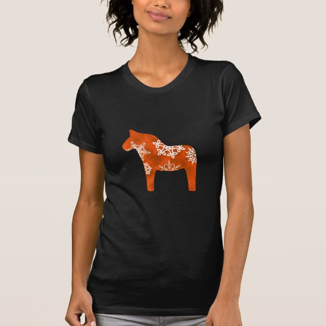 Camiseta Copo de nieve del caballo de Dala (Anverso)