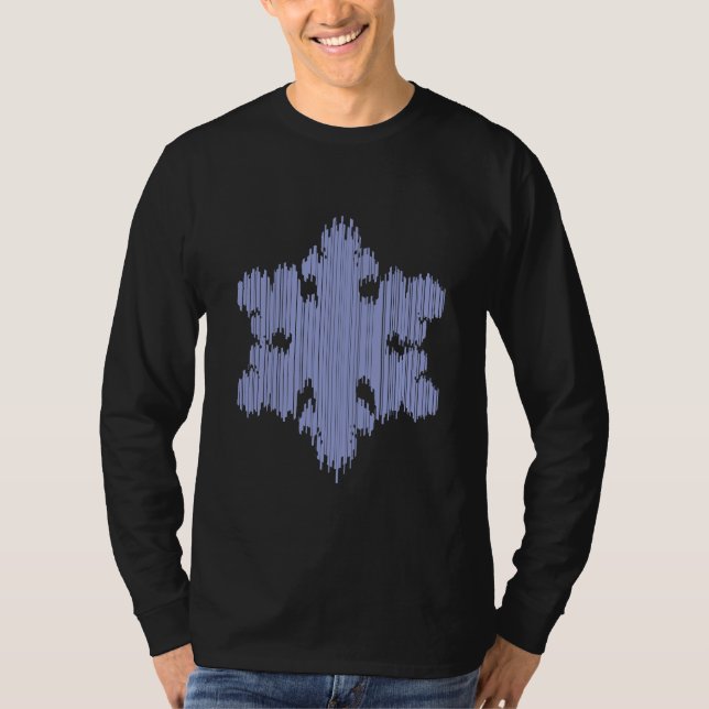 Camiseta Copo de nieve del carámbano - la manga larga de (Anverso)