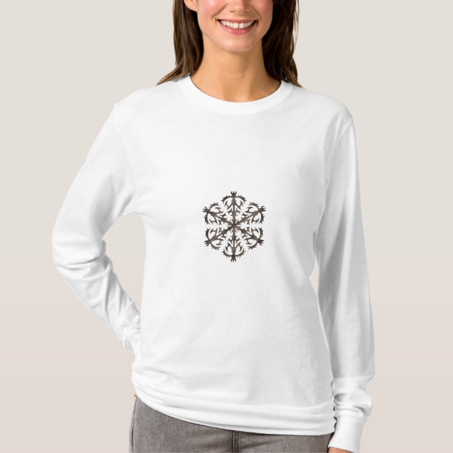 Camiseta Copo de nieve del vintage (Anverso)