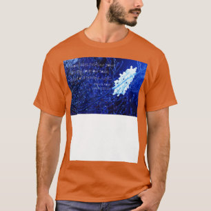 Camiseta copo de nieve en haiku azul 7