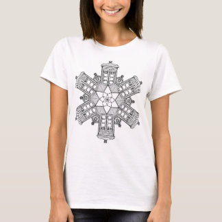 Camiseta Copo de nieve negro de la caja de policía