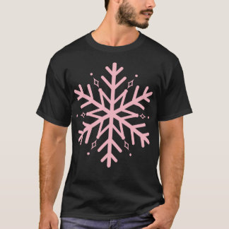 Camiseta Copo de nieve rosa