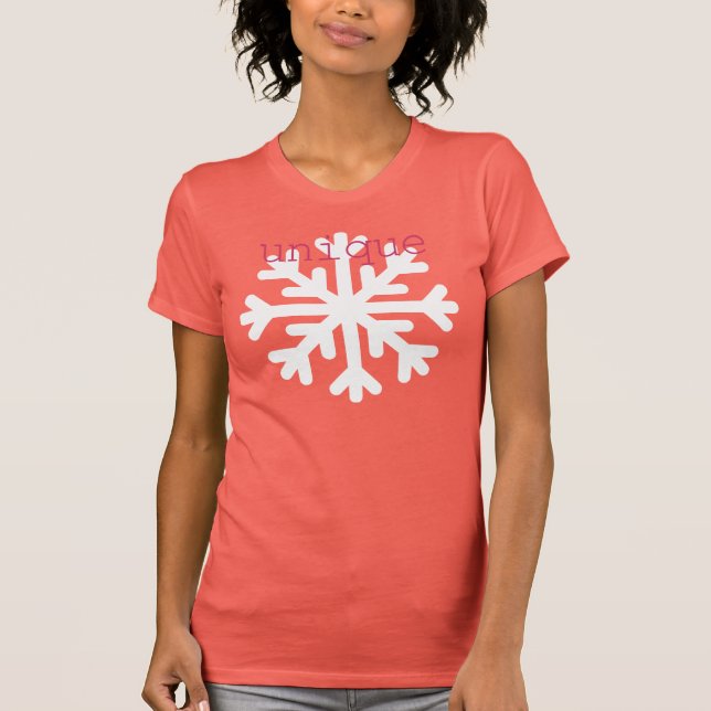 Camiseta Copo de nieve único (Anverso)