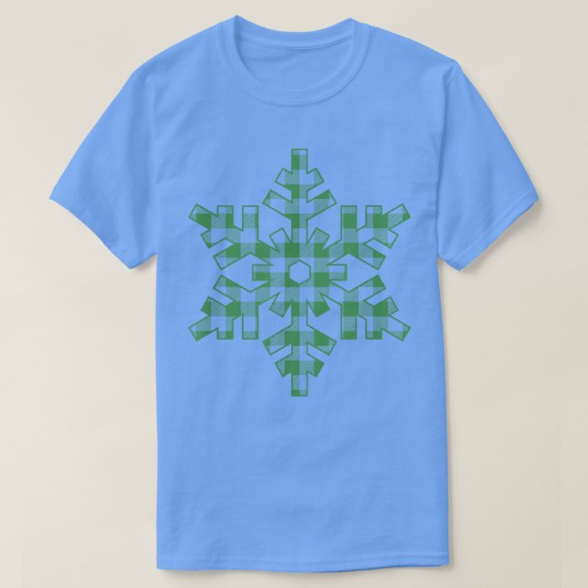 Camiseta Copo de nieve verde (Diseño del anverso)