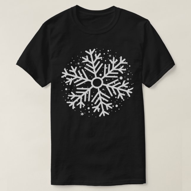 Camiseta Copos de nieve blancos Traje navideño navideño (Diseño del anverso)