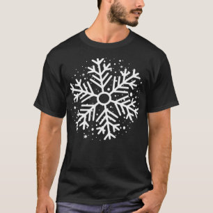 Camiseta Copos de nieve blancos Traje navideño navideño