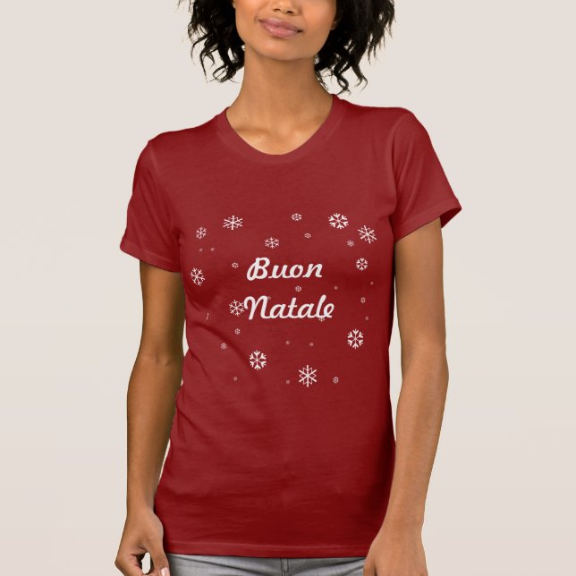 Camiseta Copos de nieve de Buon Natale (Anverso)