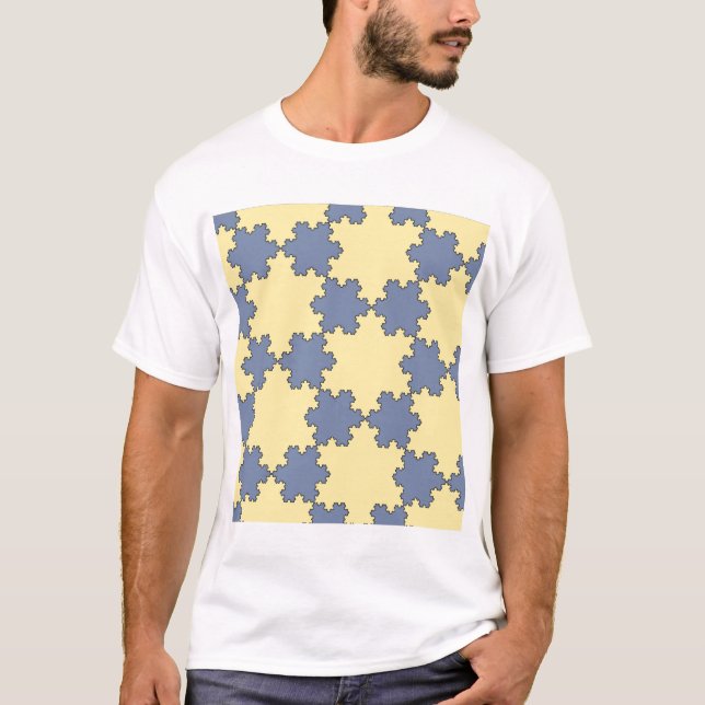 Camiseta Copos de nieve de Koch Teselados (Modelo fractal) (Anverso)