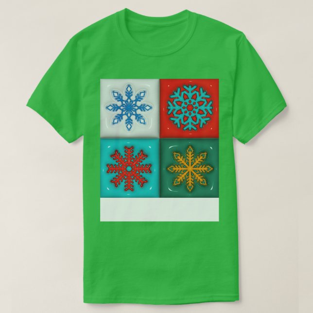 Camiseta Copos de nieve de plástico (Diseño del anverso)